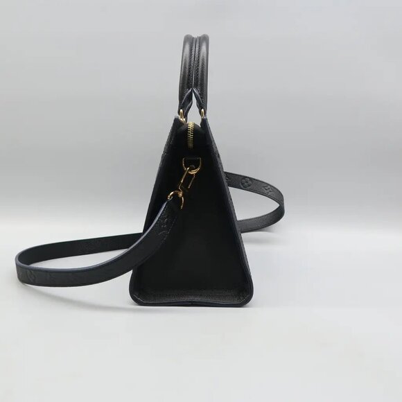 100% Authentic Louis Vuitton Sully Black Monogram Leather Satchel - Picture 3 of 12